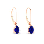 Load image into Gallery viewer, 1-carat-leverback-oval-drop-dangle-sapphire-earrings-in-rose-gold-fdear11236ovgsablangle3-1.00ct-nl-rg.jpg?v=1765455492