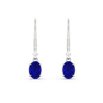 Load image into Gallery viewer, 1-carat-leverback-oval-drop-dangle-sapphire-earrings-in-white-gold-fdear11236ovgsablangle2-1.00ct-nl-wg.jpg?v=1765455492
