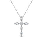 Load image into Gallery viewer, 1-carat-marquise-diamond-cross-pendant-in-white-gold-FDPD10872ANGLE1-NL-WG