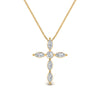 Load image into Gallery viewer, 1-carat-marquise-diamond-cross-pendant-in-yellow-gold-FDPD10872ANGLE1-NL-YG