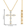 Load image into Gallery viewer, 1-carat-marquise-diamond-cross-pendant-in-yellow-gold-FDPD10872ANGLE2-NL-YG_20HW