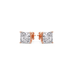 Load image into Gallery viewer, 1-carat-modern-princess-cut-diamond-studs-for-women-rose-gold-FDEAR-10411PR-1.00CT-NL-RG_bb261795-ec04-409a-8d0c-bc493aa2cd89.jpg?v=1763113297