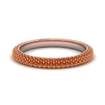 Load image into Gallery viewer, 1-carat-orange-sapphire-micro-pave-eternity-band-in-rose-gold-FD-EWB9202GSAOR-NL-RG-GS