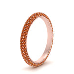 Load image into Gallery viewer, 1-carat-orange-sapphire-micro-pave-eternity-band-in-rose-gold-FD-EWB9202GSAOR-NL-RG-GS