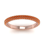 Load image into Gallery viewer, 1-carat-orange-sapphire-micro-pave-eternity-band-in-rose-gold-FD-EWB9202GSAOR-NL-RG-GS