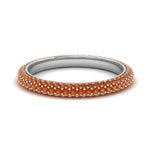 Load image into Gallery viewer, 1-carat-orange-sapphire-micro-pave-eternity-band-in-white-gold-FD-EWB9202GSAOR-NL-WG-GS