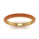 Load image into Gallery viewer, 1-carat-orange-sapphire-micro-pave-eternity-band-in-yellow-gold-FD-EWB9202GSAOR-NL-YG-GS