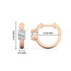 Load image into Gallery viewer, 1 Carat Solitaire Diamond Huggie Hoop Earrings