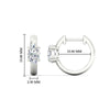 Load image into Gallery viewer, 1 Carat Solitaire Diamond Huggie Hoop Earrings