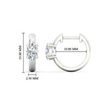 Load image into Gallery viewer, 1 Carat Solitaire Diamond Huggie Hoop Earrings
