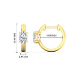 Load image into Gallery viewer, 1 Carat Solitaire Diamond Huggie Hoop Earrings