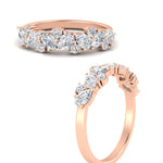 Load image into Gallery viewer, 1-carat-pear-and-round-diamond-half-eternity-wedding-band-in-rose-gold-FD9174BANGLE3-1.00CT-NL-RG