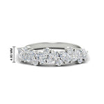 Load image into Gallery viewer, 1-carat-pear-and-round-diamond-half-eternity-wedding-band-in-white-gold-FD9174B-1.00CT-NL-WG-HW