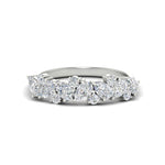 Load image into Gallery viewer, 1-carat-pear-and-round-diamond-half-eternity-wedding-band-in-white-gold-FD9174B-1.00CT-NL-WG
