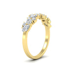 Load image into Gallery viewer, 1-carat-pear-and-round-diamond-half-eternity-wedding-band-in-yellow-gold-FD9174BANGLE2-1.00CT-NL-YG