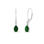 Load image into Gallery viewer, 1-carat-pear-drop-leverback-emerald-earrings-in-white-gold-FDEAR11124GEMGR-0.83CT-NL-WG.jpg