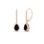 Load image into Gallery viewer, 1-carat-pear-shape-black-diamond-halo-lever-back-earrings-in-rose-gold-FDEAR-11235PEGBLACKANGLE1-1.00CT-NL-RG.jpg