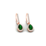 Load image into Gallery viewer, 1-carat-pear-shape-emerald-halo-diamond-lever-back-earrings-in-rose-gold-FDEAR-11235PEGEMGRANGLE1-1.00CT-NL-RG.jpg