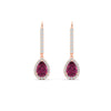 Load image into Gallery viewer, 1-carat-pear-shape-pink-sapphire-halo-diamond-lever-back-earrings-in-rose-gold-FDEAR-11235PEGSADRPIANGLE1-1.00CT-NL-RG.jpg