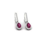 Load image into Gallery viewer, 1-carat-pear-shape-pink-sapphire-halo-diamond-lever-back-earrings-in-white-gold-FDEAR-11235PEGSADRPIANGLE1-1.00CT-NL-WG.jpg