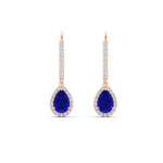 Load image into Gallery viewer, 1-carat-pear-shape-sapphire-halo-diamond-lever-back-earrings-in-rose-gold-FDEAR-11235PEGSABLANGLE1-1.00CT-NL-RG.jpg