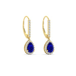 Load image into Gallery viewer, 1-carat-pear-shape-sapphire-halo-diamond-lever-back-earrings-in-yellow-gold-FDEAR-11235PEGSABLANGLE1-1.00CT-NL-YG.jpg