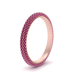Load image into Gallery viewer, 1-carat-pink-sapphire-micro-pave-eternity-band-in-rose-gold-FD-EWB9202GSADRPI-NL-RG-GS
