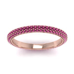 Load image into Gallery viewer, 1-carat-pink-sapphire-micro-pave-eternity-band-in-rose-gold-FD-EWB9202GSADRPI-NL-RG-GS