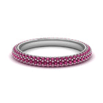 Load image into Gallery viewer, 1-carat-pink-sapphire-micro-pave-eternity-band-in-white-gold-FD-EWB9202GSADRPI-NL-WG-GS