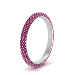 Load image into Gallery viewer, 1-carat-pink-sapphire-micro-pave-eternity-band-in-white-gold-FD-EWB9202GSADRPI-NL-WG-GS