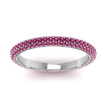 Load image into Gallery viewer, 1-carat-pink-sapphire-micro-pave-eternity-band-in-white-gold-FD-EWB9202GSADRPI-NL-WG-GS