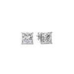 Load image into Gallery viewer, Princess Cut Diamond Stud Earring