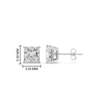 Load image into Gallery viewer, Princess Cut Diamond Stud Earring