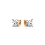 Load image into Gallery viewer, Princess Cut Diamond Stud Earring