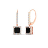 Load image into Gallery viewer, 1-carat-princess-cut-diamond-halo-dangle-earrings-with-black-diamond-in-rose-gold-FDEAR-11235PRGBLACK-1.00CT-NL-RG.jpg