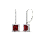 Load image into Gallery viewer, 1-carat-princess-cut-diamond-halo-dangle-earrings-with-ruby-in-white-gold-FDEAR-11235PRGRUDR-1.00CT-NL-WG.jpg