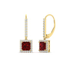 Load image into Gallery viewer, 1-carat-princess-cut-diamond-halo-dangle-earrings-with-ruby-in-yellow-gold-FDEAR-11235PRGRUDR-1.00CT-NL-YG.jpg