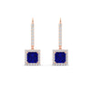 Load image into Gallery viewer, 1-carat-princess-cut-diamond-halo-dangle-earrings-with-sapphire-in-rose-gold-FDEAR-11235PRGSABL-1.00CT-NL-RG.jpg