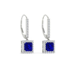 Load image into Gallery viewer, 1-carat-princess-cut-diamond-halo-dangle-earrings-with-sapphire-in-white-gold-FDEAR-11235PRGSABL-1.00CT-NL-WG.jpg