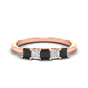 Load image into Gallery viewer, 1-carat-princess-cut-five-stone-black-diamond-wedding-band-in-rose-gold-fdwb8008prblacksleep-1.00ct-nl-rg.jpg