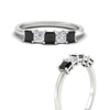 Load image into Gallery viewer, 1-carat-princess-cut-five-stone-black-diamond-wedding-band-in-white-gold-fdwb8008prblackangle3-1.00ct-nl-wg.jpg