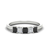 Load image into Gallery viewer, 1-carat-princess-cut-five-stone-black-diamond-wedding-band-in-white-gold-fdwb8008prblacksleep-1.00ct-nl-wg.jpg