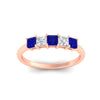 Load image into Gallery viewer, 1-carat-princess-cut-five-stone-sapphire-wedding-band-in-rose-gold-fdwb8008prgsablangle5-1.00ct-nl-rg.jpg