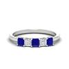 Load image into Gallery viewer, 1-carat-princess-cut-five-stone-sapphire-wedding-band-in-white-gold-fdwb8008prgsablsleep-1.00ct-nl-wg.jpg