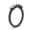 Load image into Gallery viewer, 1-carat-princess-cut-five-stone-wedding-band-in-black-gold-fdwb8008prangle2-1.00ct-nl-bg