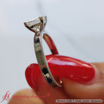 Load image into Gallery viewer, Single Stone Princess Cut Milgrain Engagement Ring