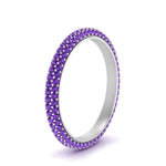 Load image into Gallery viewer, 1-carat-purple-topaz-micro-pave-eternity-band-in-white-gold-FD-EWB9202GVITO-NL-WG-GS