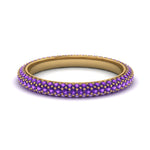 Load image into Gallery viewer, 1-carat-purple-topaz-micro-pave-eternity-band-in-yellow-gold-FD-EWB9202GVITO-NL-YG-GS