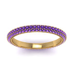 Load image into Gallery viewer, 1-carat-purple-topaz-micro-pave-eternity-band-in-yellow-gold-FD-EWB9202GVITO-NL-YG-GS