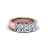 Load image into Gallery viewer, 1-carat-radiant-cut-5-stone-anniversary-band-in-rose-gold-FD8008RABHAND-1CT-NL-RG.jpg